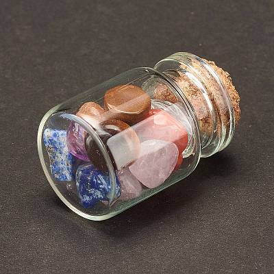 Transparent Glass Wishing Bottle Decoration LS-DJEW-A001-01C-16-1