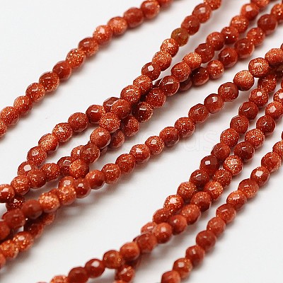 Synthetic Goldstone  Beads Strands G-A129-3mm-G02-1