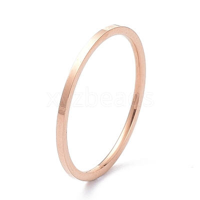 1mm Polished Plain Dome Finger Ring for Girl Women RJEW-C012-02E-RG-1