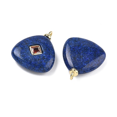 Dyed Natural Sesame Jasper Pendants KK-C251-01C-01-1