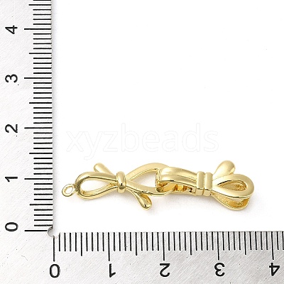Rack Plating Brass Knot Fold Over Clasps KK-K349-12G-1