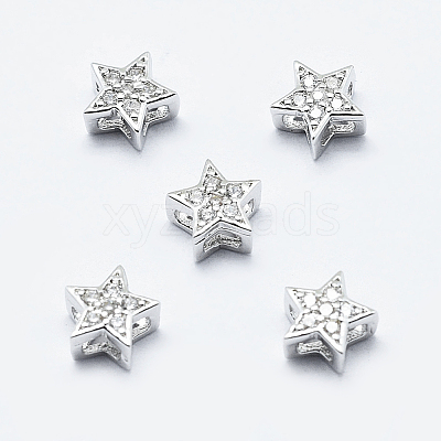 Brass Micro Pave Cubic Zirconia Pendants X1-ZIRC-G130-09P-NR-1