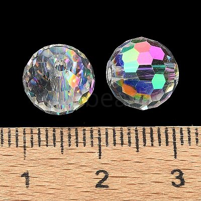 Half Rainbow Plated Glass Beads EGLA-P059-02B-HR02-1