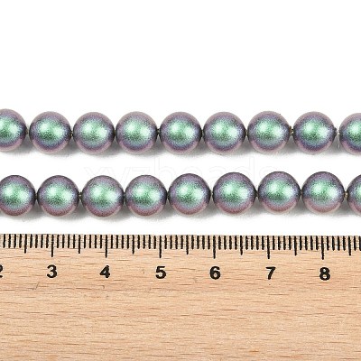 Frosted Glass Pearl Beads Strands GLAA-A044-08A-15-1