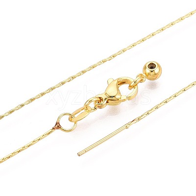 Brass Boston Link Chain Necklaces LS-NJEW-B119-01G-1