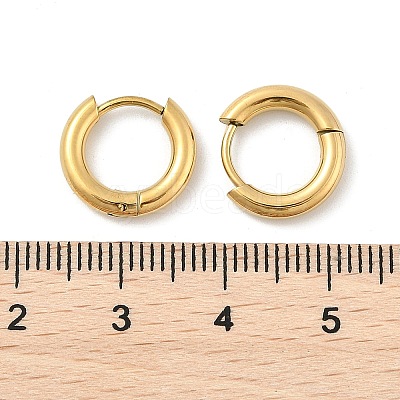 Ion Plating(IP) 304 Stainless Steel Huggie Hoop Earrings EJEW-G272-01-8mm-G-1