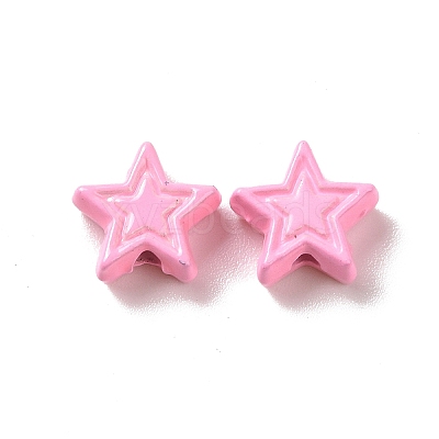 Spray Painted Alloy Beads PALLOY-K001-02B-1
