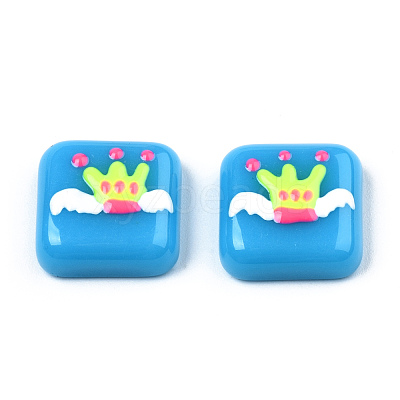 Opaque Resin Enamel Cabochons CRES-N031-032-1
