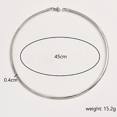 Non-Tarnish 201 Stainless Steel Collar Necklace QV1917-3-1