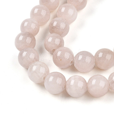 Natural Dyed Yellow Jade Gemstone Bead Strands G-R271-8mm-YXS06-1