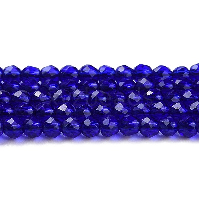 Transparent Glass Beads Strands GLAA-H021-04-09-1