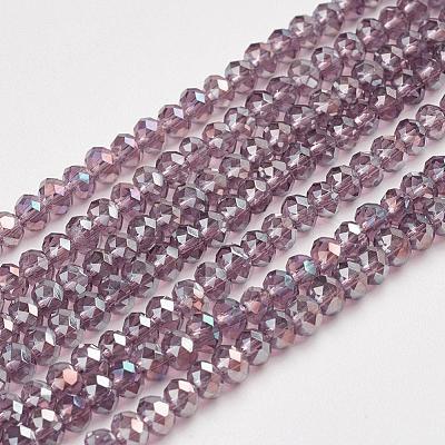 Electroplate Glass Beads Strands X-EGLA-D020-3x2mm-81-1