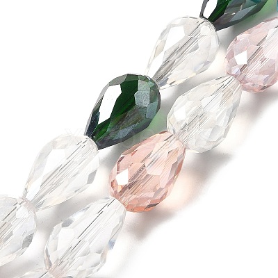 Electroplate Glass Beads Strands EGLA-D015-15x10mm-38-1