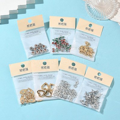 SHEGRACE Brass Colorful Cubic Zirconia Charms XGRQ4G973-670P-1