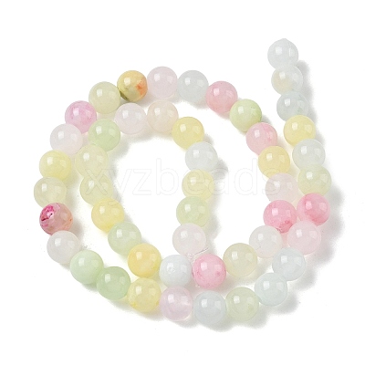 Natural Colorful Green Jade Beads Strands G-G757-01-10mm-1