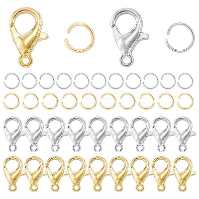200Pcs 2 Colors Zinc Alloy Lobster Claw Clasps FIND-SZ0001-75-1