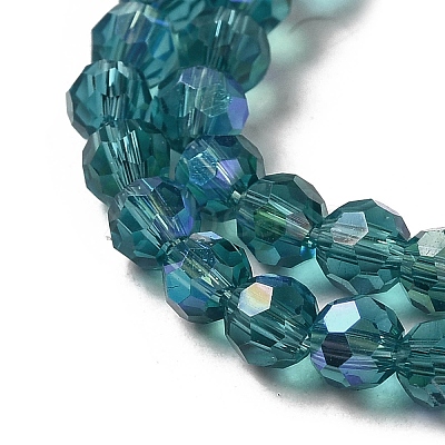 Electroplate Transparent Glass Beads Strands EGLA-A035-T4mm-L12-1