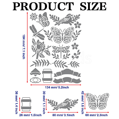 BBQ Daily Theme Stainless Steel Metal Stencils DIY-WH0289-054-1