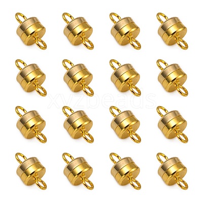 Column Brass Magnetic Clasps with Loops X-KK-M064-G-NR-1