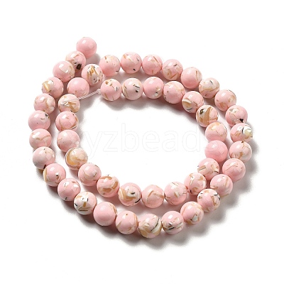 Synthetic Turquoise and Sea Shell Assembled Beads Strands G-D482-01C-06-1