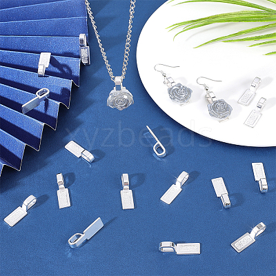 100Pcs Tibetan Style Alloy Glue-on Flat Pad Bails FIND-UN0002-33-1