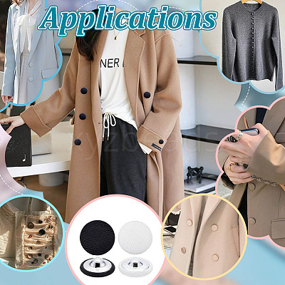 100Pcs 2 Colors 1-Hole Cloth Buttons DIY-NB0014-37-1