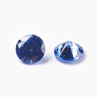 Cubic Zirconia Pointed Back Cabochons ZIRC-WH0001-B10-1