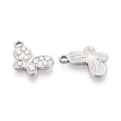 304 Stainless Steel Butterfly Pendants STAS-T069-33P-1