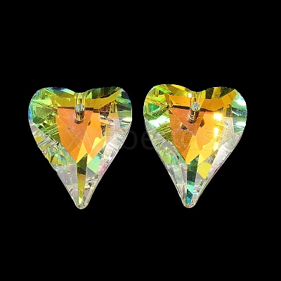 AB Color Plated Glass Pendants GLAA-I057-27A-1