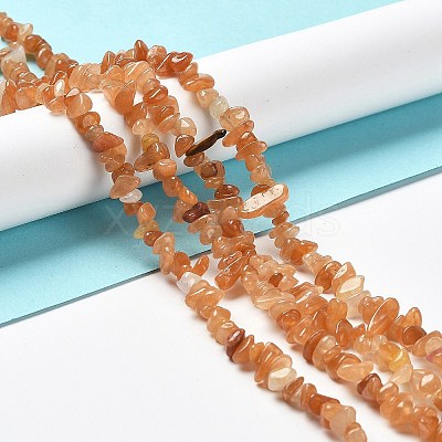 Natural Red Aventurine Beads Strands G-E607-A04-1