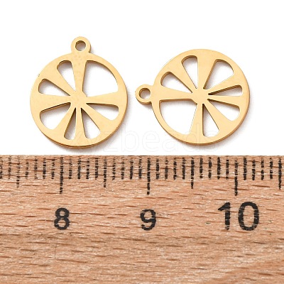 Hollow 304 Stainless Steel Pendants STAS-C176-04G-1