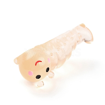 Luminous Resin Worm Ornament DJEW-R011-01A-05-1