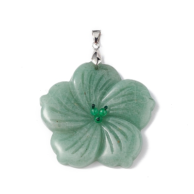 Natural Green Aventurine Big Pendants G-B040-01P-06-1