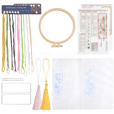 DIY Bookmarks Embroidery Kits DIY-SC0029-44B-1