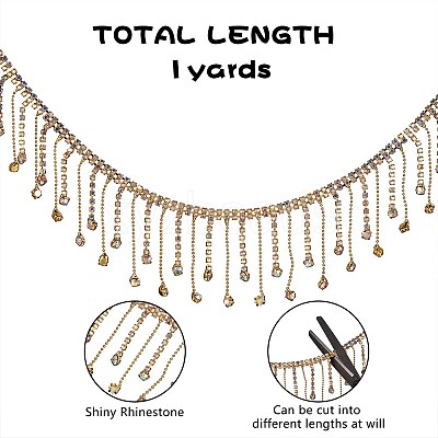 1 Yard Brass Rhinestone Cup Chains FIND-SZ0002-20-1