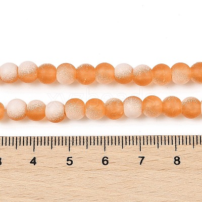 Frosted Crackle Glass Beads X1-GLAA-U001-8mm-M10-1