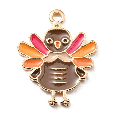 Thanksgiving Day Alloy Enamel Pendants ENAM-D060-03H-KCG-1