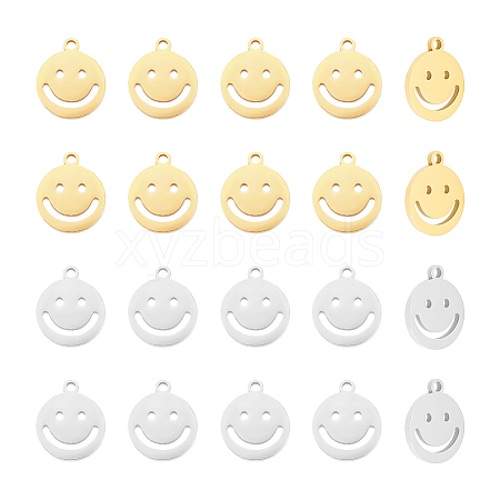 Unicraftale 20Pcs 2 Colors 304 Stainless Steel Pendants STAS-UN0053-70B-1