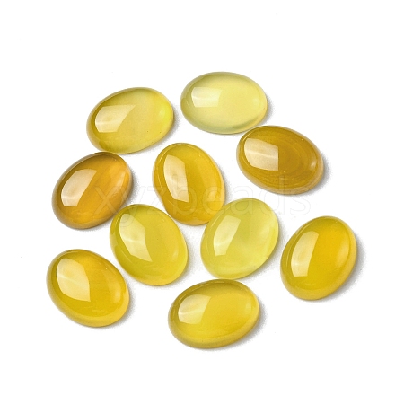 Natural Yellow Agate Cabochons G-A029-01-07-1