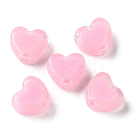 Heart Acrylic Beads TACR-C001-01G-1