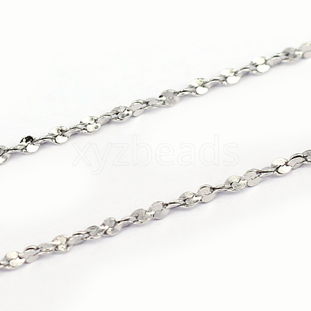 Tarnish Resistant 304 Stainless Steel Chains CHS-L001-170-0.4mm-1
