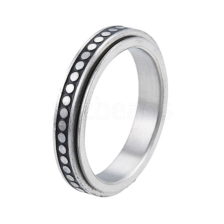 201 Stainless Steel Flat Round Rotating Ring RJEW-N043-27-1