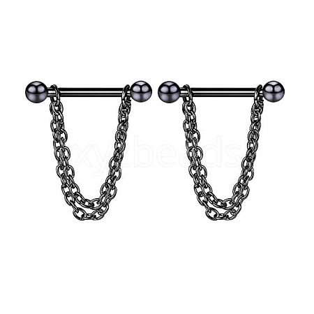 304 Stainless Steel Nipple Rings WG03B2E-09-1