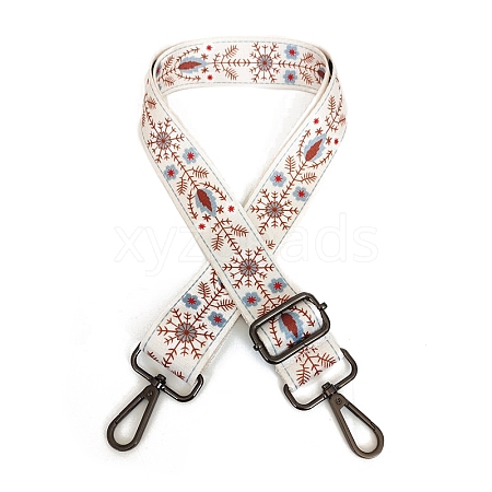 Polyester Jacquard Flower Bag Straps PW-WG43363-03-1