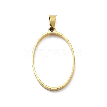 304 Stainless Steel Open Back Bezel Pendants STAS-Z091-05G-06-1