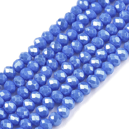 Electroplate Glass Beads Strands EGLA-A044-P2mm-B32-1