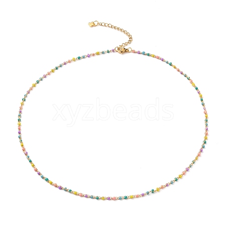 304 Stainless Steel Enamel Twisted Chain Necklaces NJEW-JN03154-1