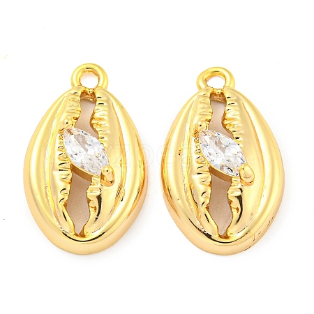 Brass Pave Cubic Zirconia Pendants KK-M286-08G-1