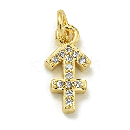 Rack Plating Brass Micro Pave Cubic Zirconia Pendants KK-K386-02H-G-1