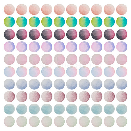 200Pcs 10 Colors Crackle Glass Beads Strands GLAA-TA0003-31B-1